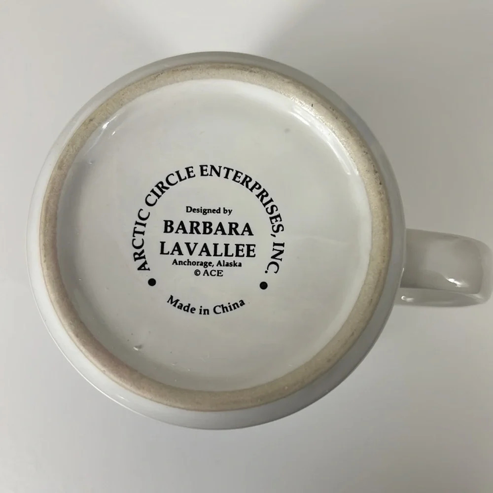 Artic Circle Enterprises Coffee Cup Anchorage Alaska Barbara Lavallee Snow Scene - Picture 6 of 9